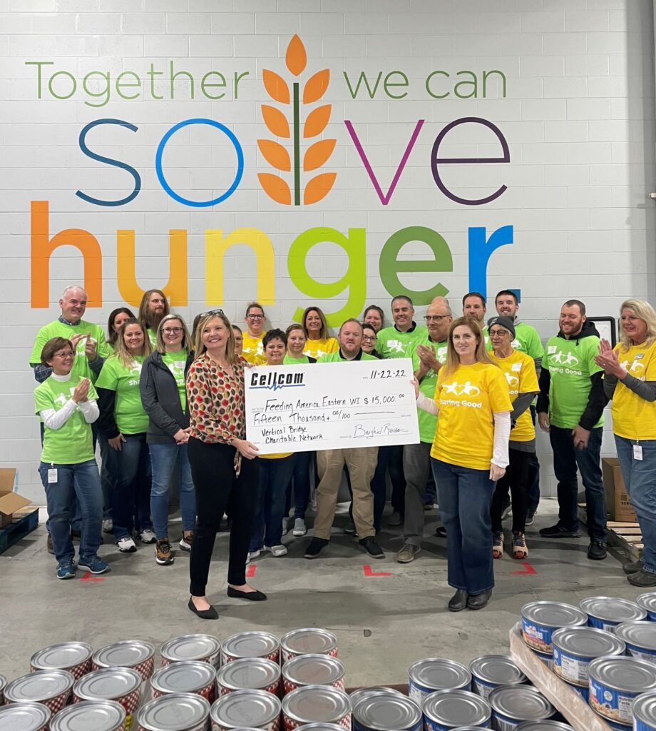 Cellcom and Vertical Bridge Team Up to Fight Hunger Donating $15,000 to Feeding America Eastern Wisconsin